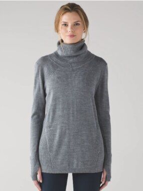 Lululemon Sweat & Savasana Sweater | Heathered Medium Grey | Size 4